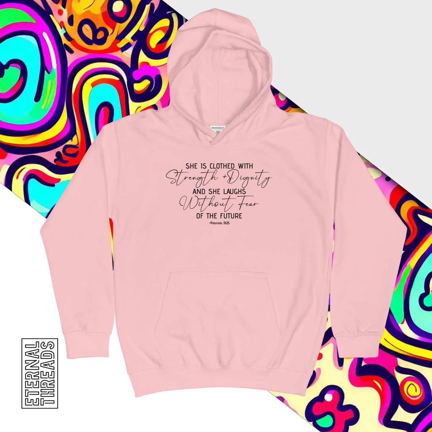 Proverbs 31:25 Youth Hoodie