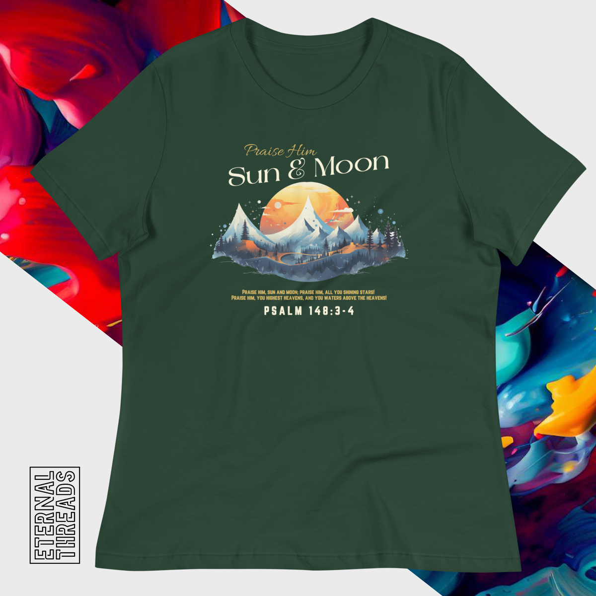 Psalm 148:3-4 Nature Tee - Relaxed Womens