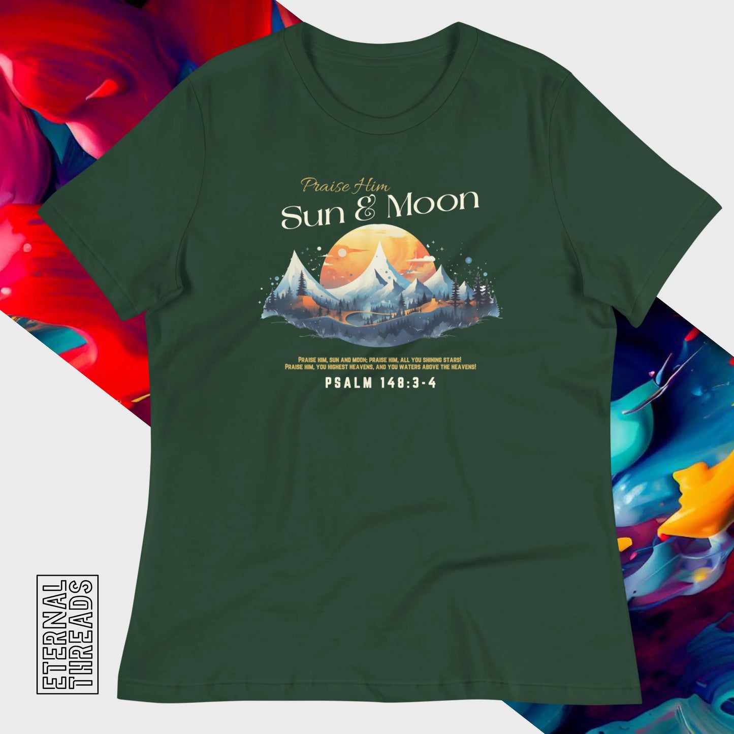 Psalm 148:3-4 Nature Tee - Relaxed Womens
