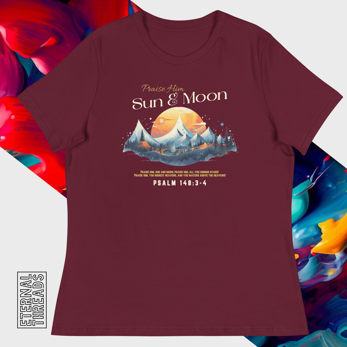 Psalm 148:3-4 Nature Tee - Relaxed Womens